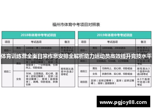 体育训练营全面日常作息安排全解析助力运动员高效提升竞技水平